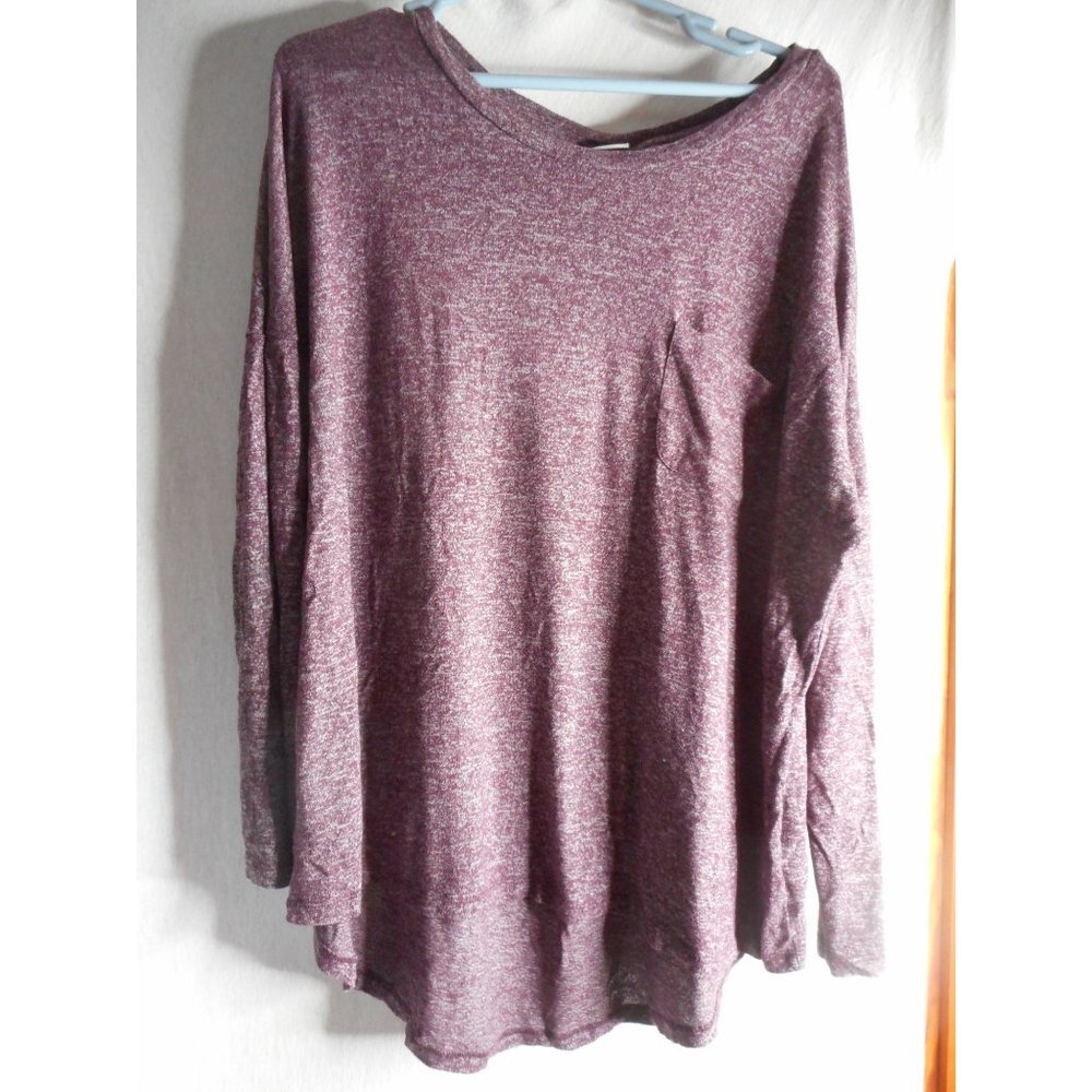 Purple High low knit top lightweight A New Day Sz XXL Long Sleeve